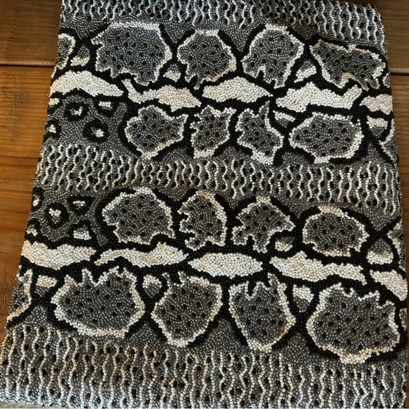 Moyna Beaded Animal Print Couture Clutch - Picture 9 of 9